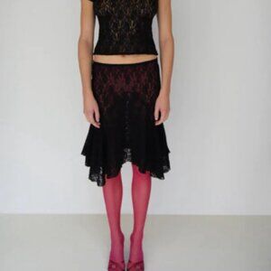 Gimaguas Black Lace Skirt